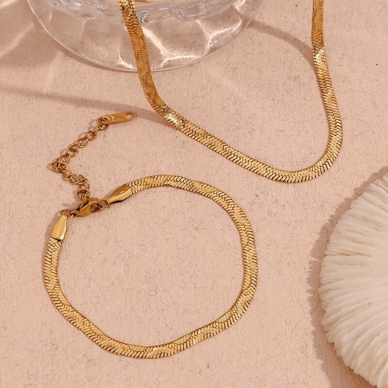 Water Wave Necklace Supplier - 18K Gold Plated Snake Chain Factory Direct