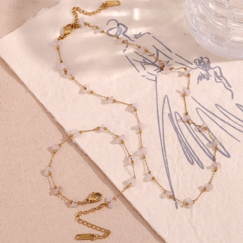 Crystal Choker Manufacturer - Wholesale Custom Pink Gold Plated Stainless Steel