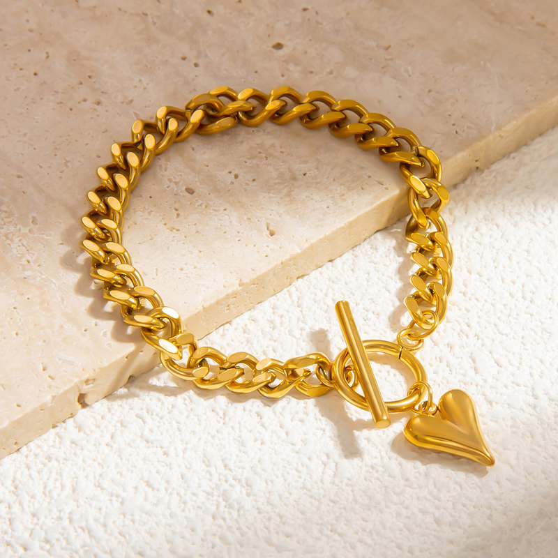 Charm Bracelet Manufacturer - Vintage Wholesale Trend Simple 18K Gold Plated