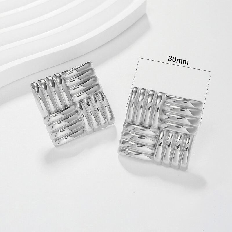 Gold Plated Earrings Manufacturer - Vintage Personalized Engraved 18K Stainless