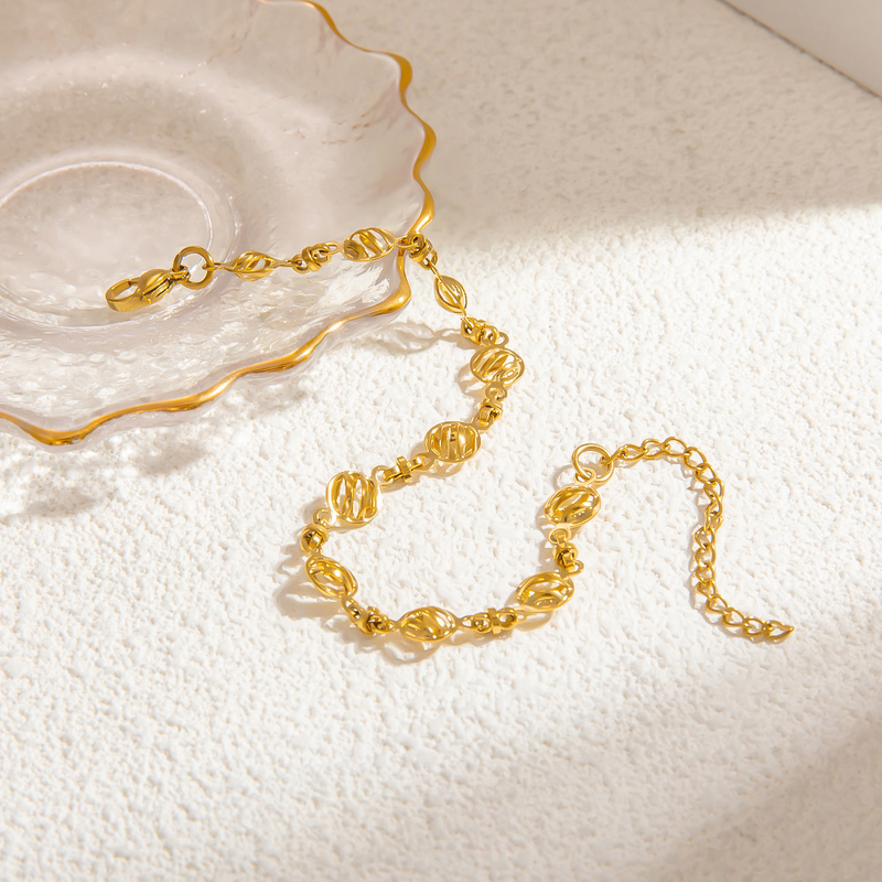 Charm Bracelet Manufacturer - Vintage Wholesale Trend Simple 18K Gold Plated