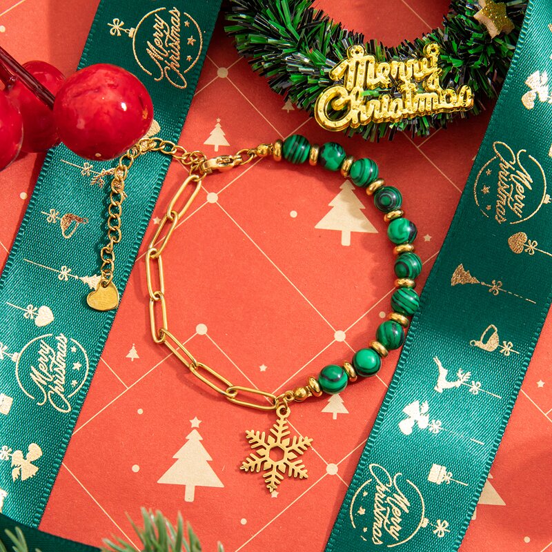 Christmas Bracelet Factory - Charms Pendants 18K Gold Plated Stainless Steel