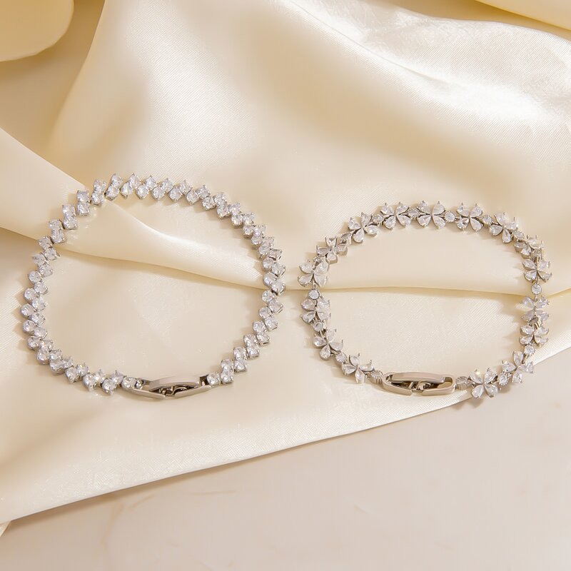 Natural Plant Bracelet Factory - Trends Wholesale Custom Inlay Zircon 18K Gold