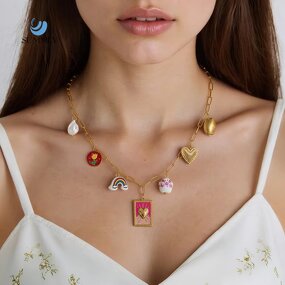 DIY Charm Necklace Manufacturer - Trend Wholesale 18K Gold Plated Chain