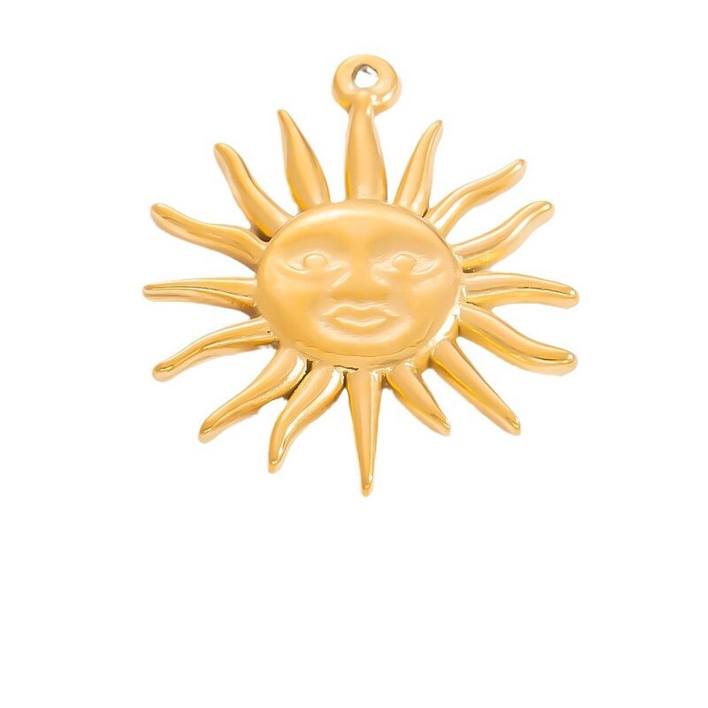 Sun Heart Pendant Factory - 18K Gold Plated DIY Bracelet Necklace Non-Fading