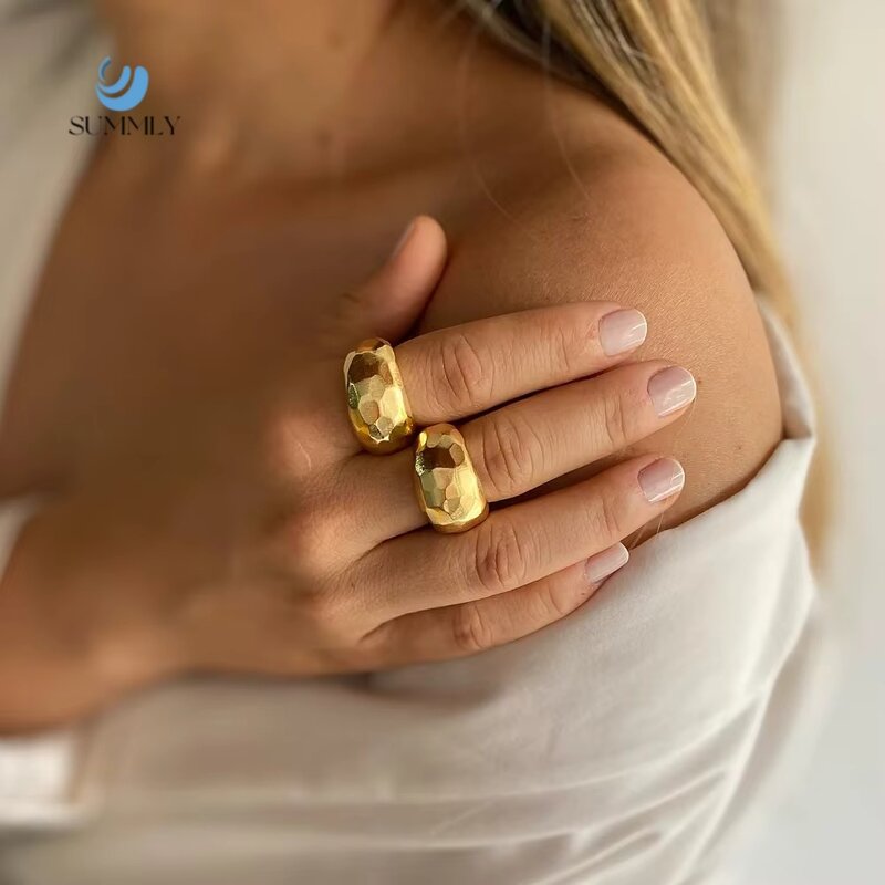 Geometric Ring Manufacturer - Trend Wholesale 18K Gold Plated Open Ring