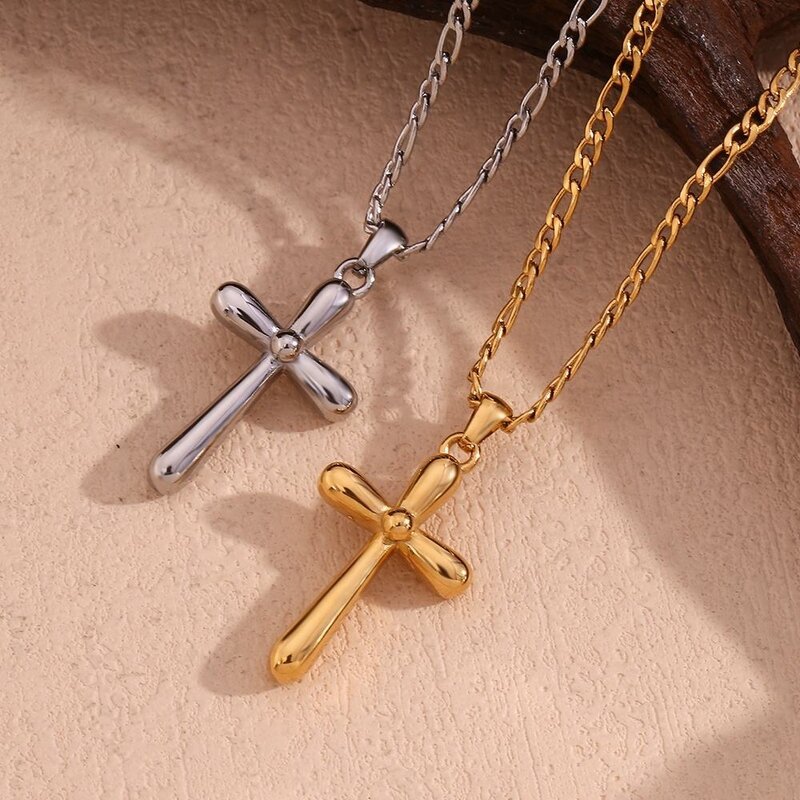 Cross Pendant Necklace Manufacturer - High Quality Minimalist 18K Gold Plated
