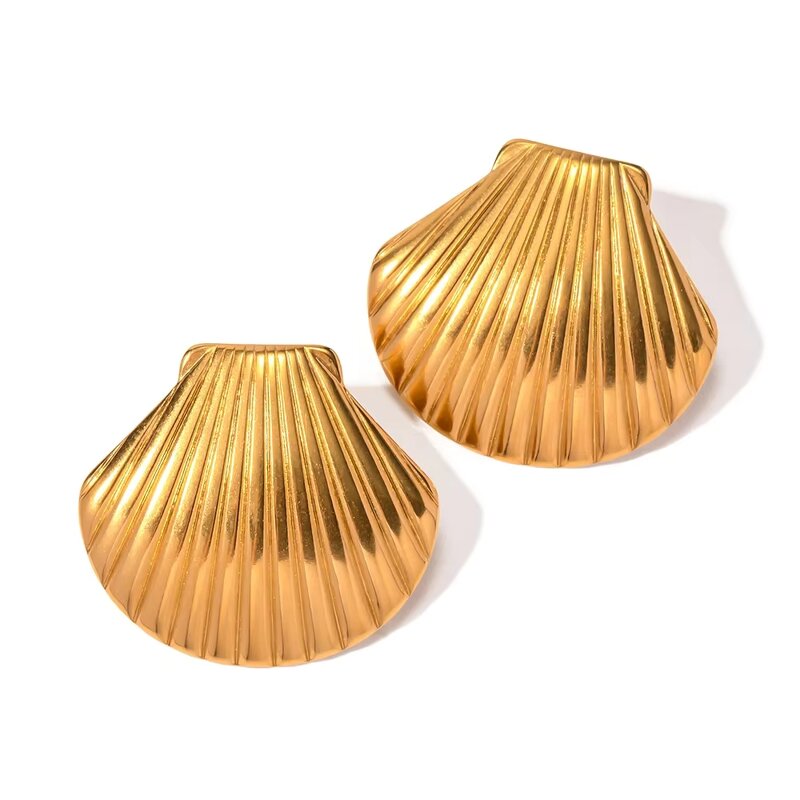 Shell Bar Earrings Manufacturer - Vintage Wholesale Classic Simple 18K Gold