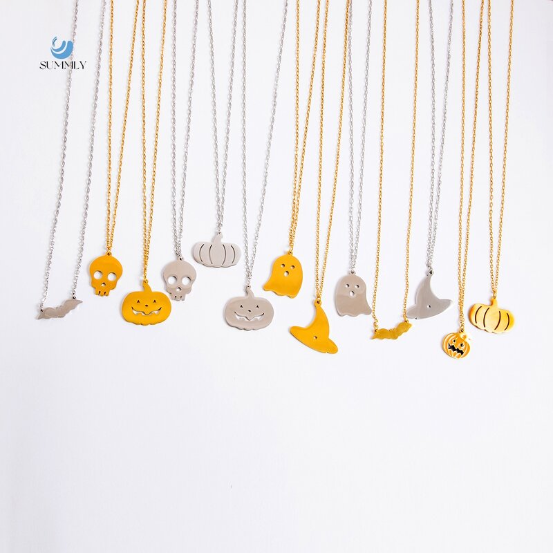 Halloween Pendant Supplier - Personalized Stainless Steel Pumpkin Ghost
