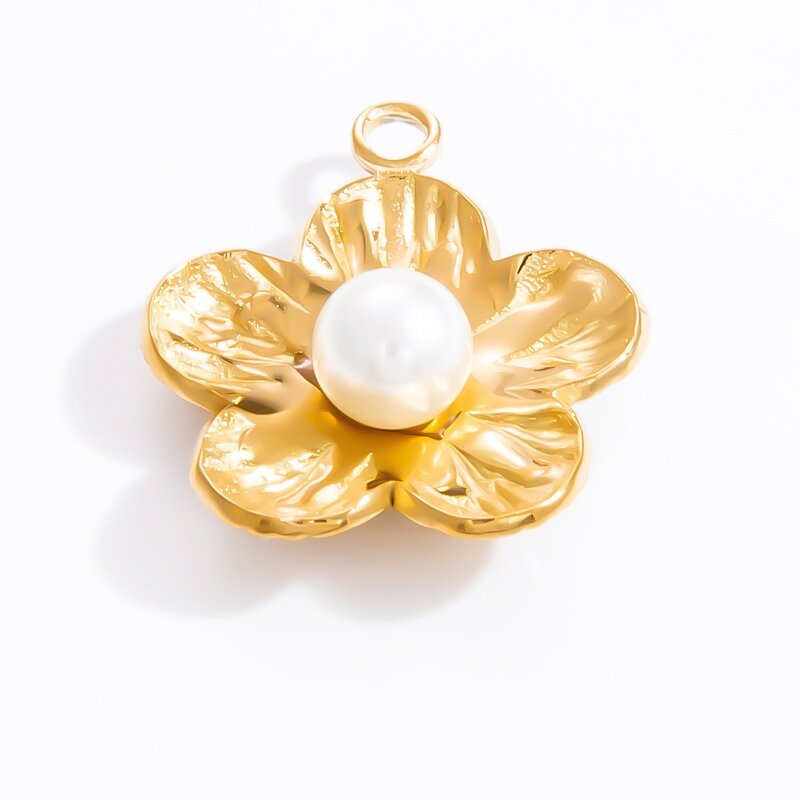 Flower Pendant Manufacturer - DIY Non Fading 18K Gold Plated Stainless Steel