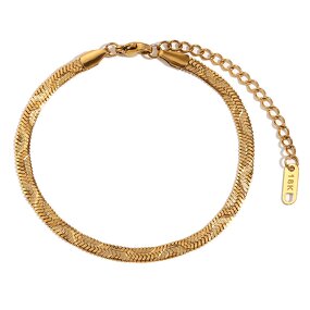 Water Wave Necklace Factory - 2024 18K Gold Plated Snake Chain Waterproof