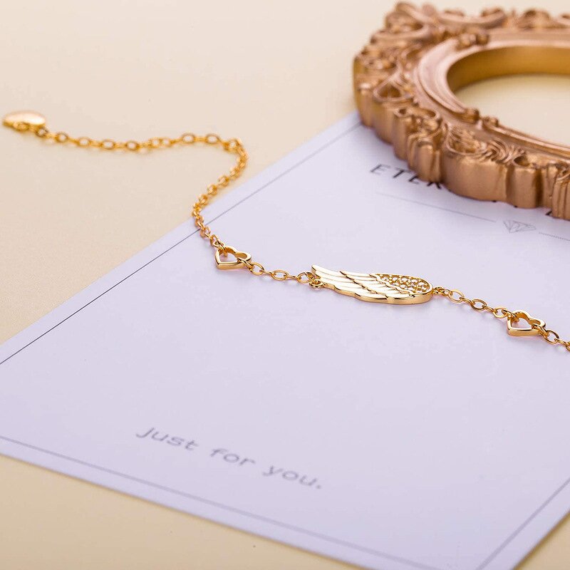 Angel Wings Bracelet Manufacturer - Vintage Zirconia 925 Silver 18K Gold Plated