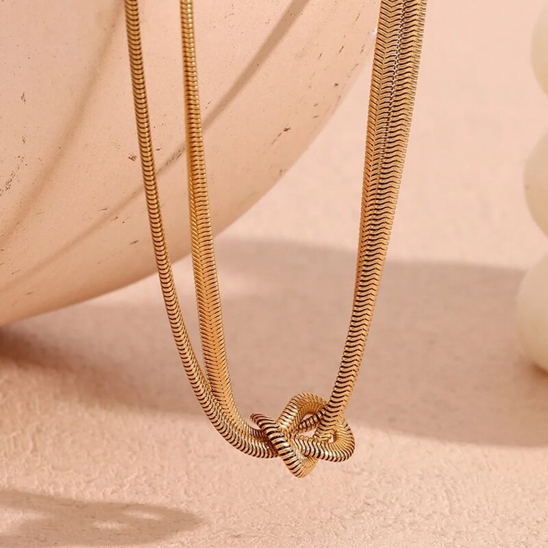 Snake Chain Necklace Manufacturer - Wholesale Custom Gold Plated Twisted Double