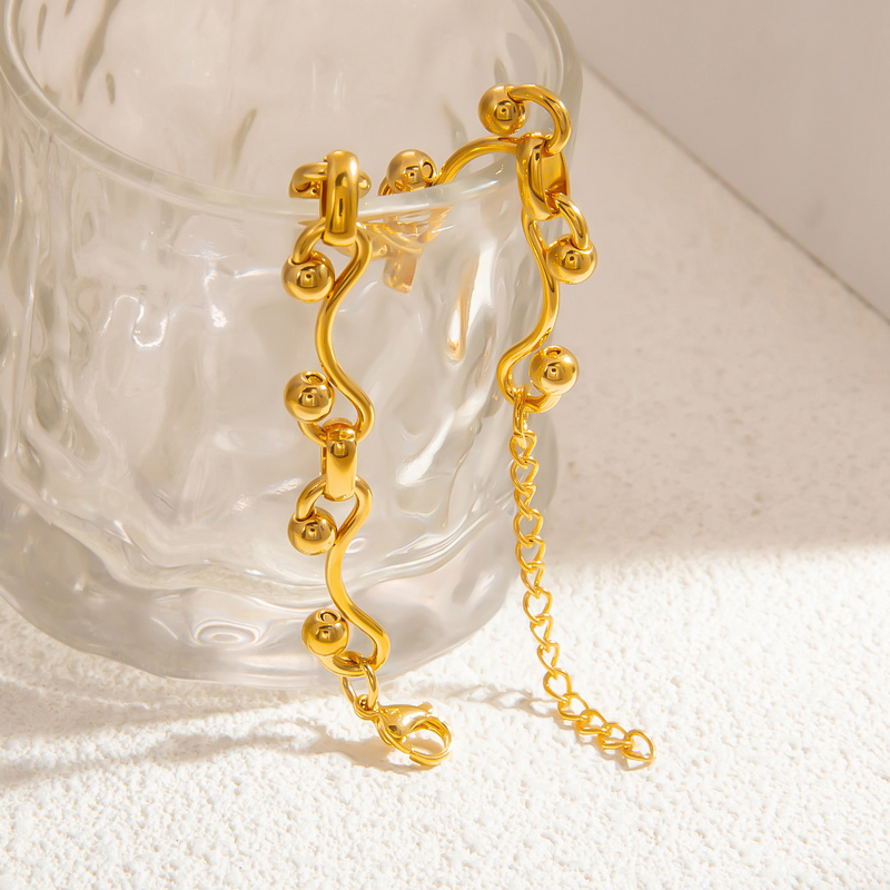 Charm Bracelet Manufacturer - Vintage Wholesale Trend Simple 18K Gold Plated