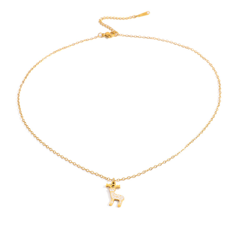 Christmas Necklace Manufacturer - Wholesale Cartoon Reindeer Bell Snowflake