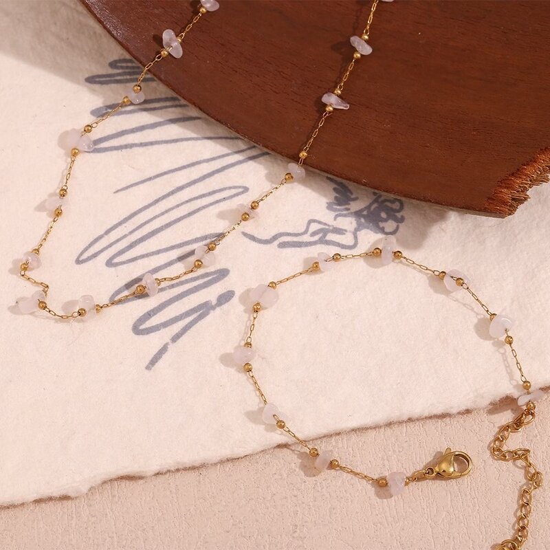 Crystal Choker Manufacturer - Wholesale Custom Pink Gold Plated Stainless Steel