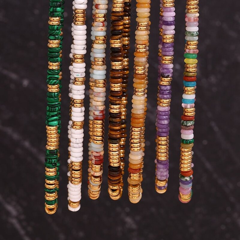Natural Stone Necklace Factory - High Quality Gold Plated Colorful Beaded
