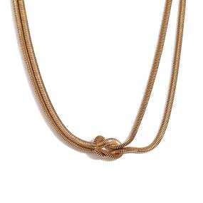Snake Chain Necklace Manufacturer - Wholesale Custom Gold Plated Twisted Double