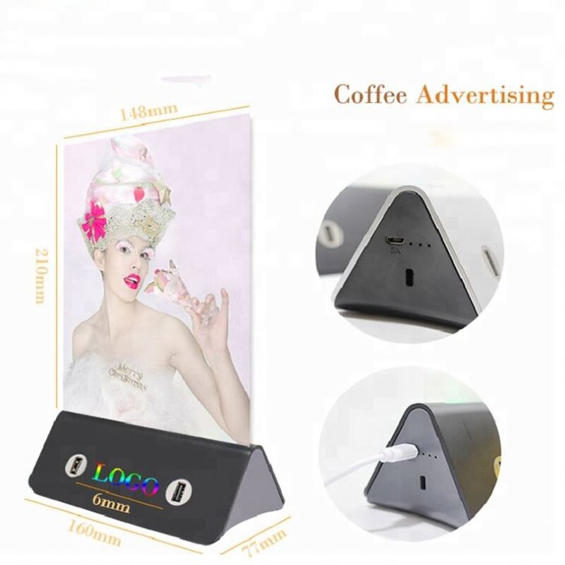 Menu Table Bracket Charger Factory - Coffee Shop Mobile Power Best Selling Restaurant USB Battery