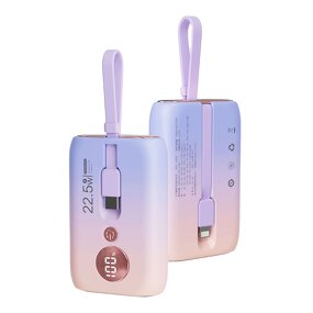 Portable Power Bank Manufacturer - LED Digital Display 10000mah Built in Cables With KC