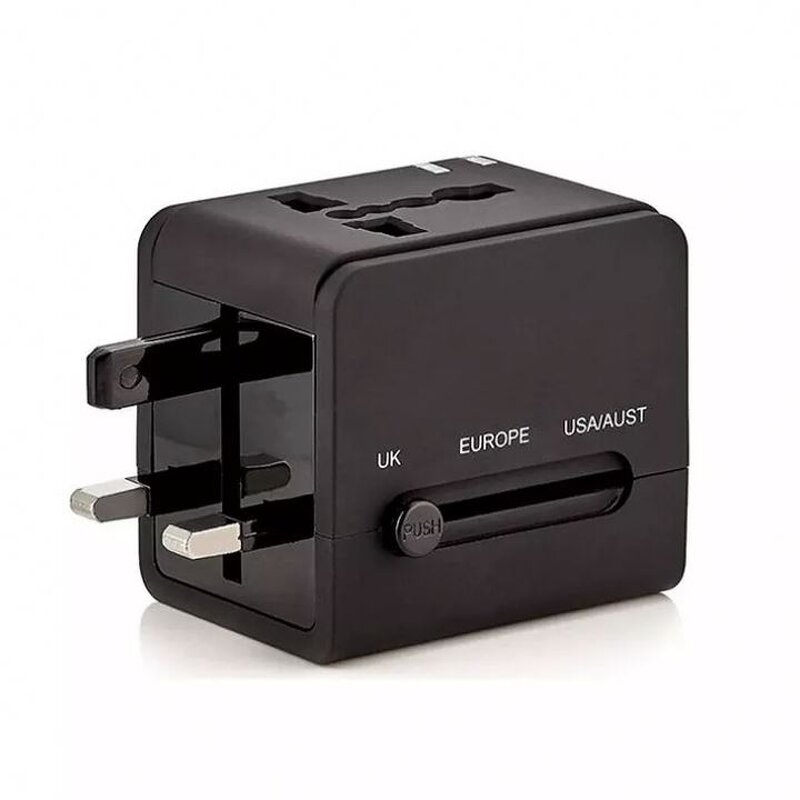 International Plug Adapter Factory - 2 USB Port World Travel AC Power Charger with AU US UK EU Converter