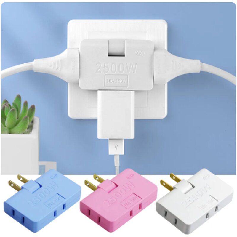 Rotatable Socket Converter Factory - 180 Degree US Plug Wireless Outlet Adapter Mini Slim 3 in 1
