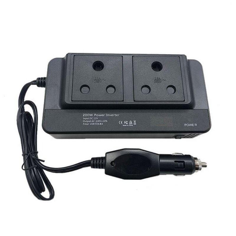 Car Inverter Manufacturer - 200W Multifunctional 12v to 220v Power Converter Universal Socket