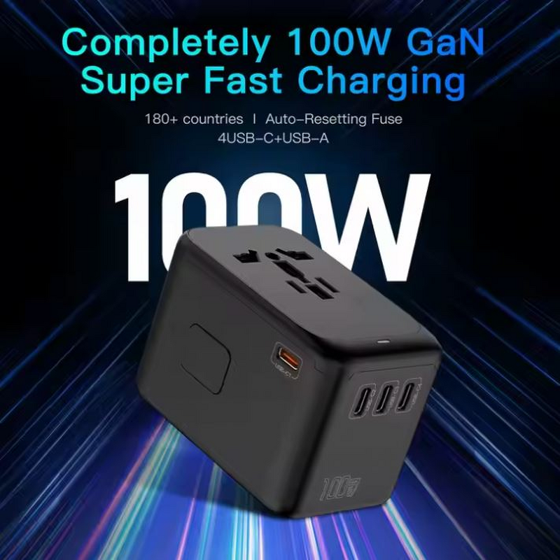 Universal Travel Adapter Supplier - Super 100W Fast Charging World with Usb and Type-c