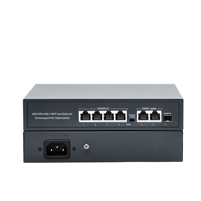 POE Switch Supplier - Direct 4 POE Port + 2 Uplink + 1 Gigabit 65W with SFP for CCTV