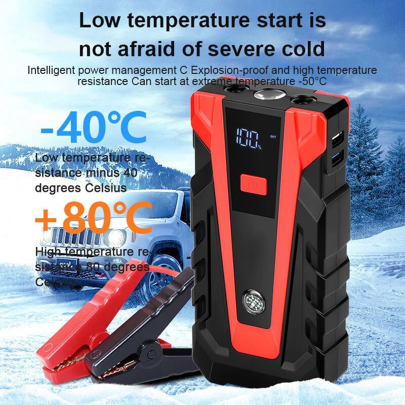 Car Jump Starter Power Bank Factory - Safety Hammer 12V Car Auto Starting Device Optional Air Pump