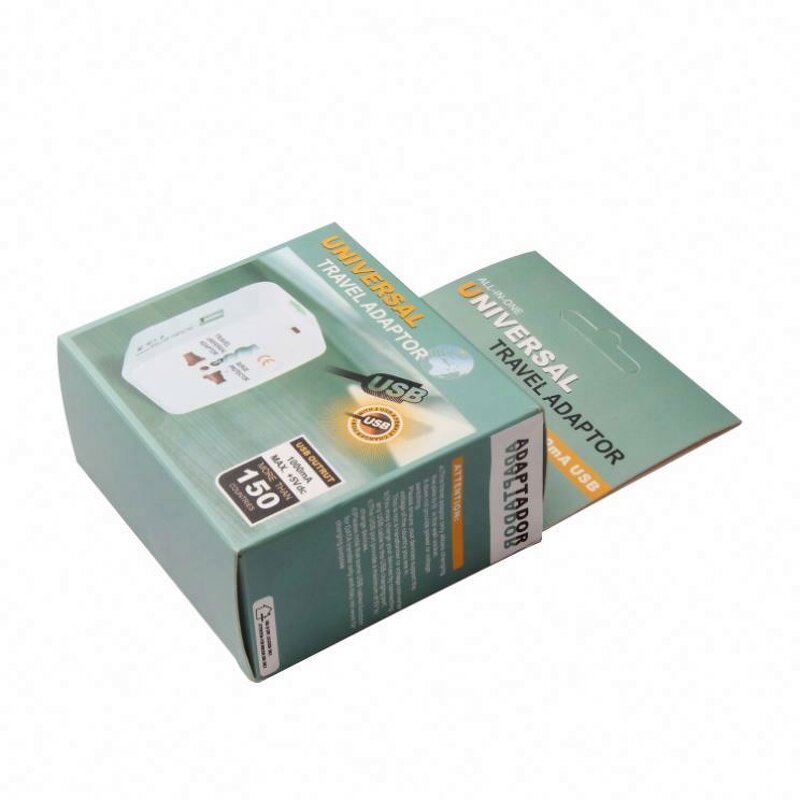 Worldwide Travel Adaptor Factory - All in One European Universal with 2 USB Ports for Asia Europe