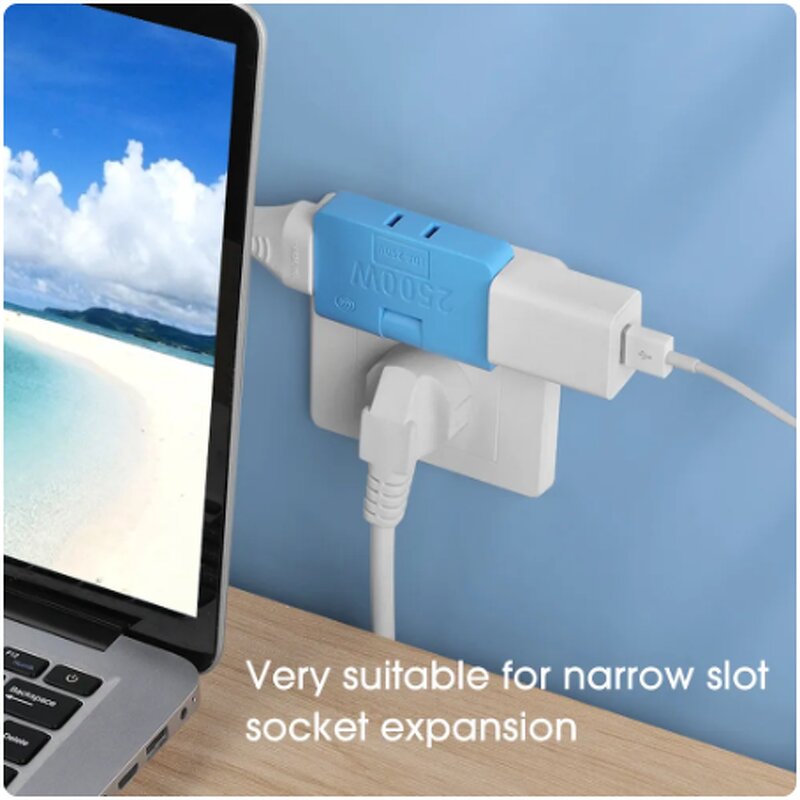 Rotatable Socket Converter Factory - 180 Degree US Plug Wireless Outlet Adapter Mini Slim 3 in 1