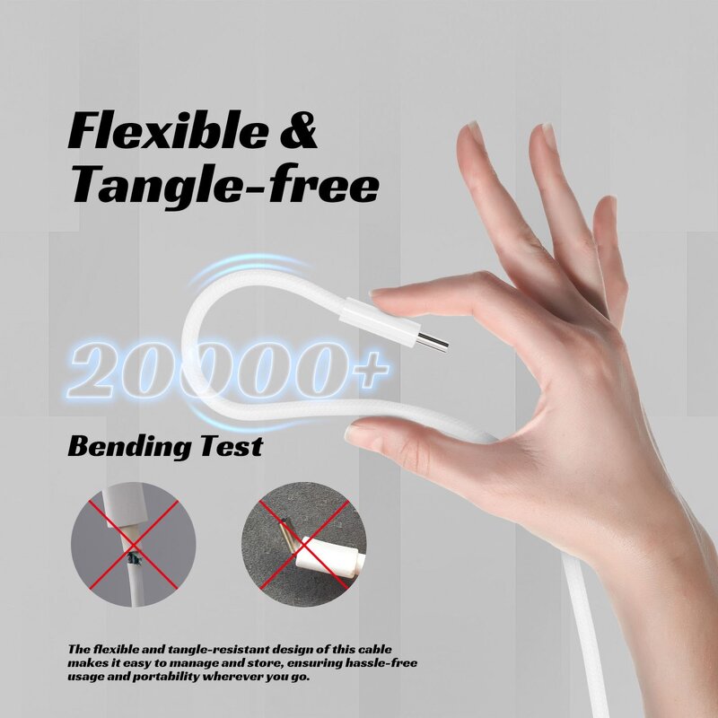 Braided PD Cable Manufacturer - 2025 Newest Macaron Color 60W USB C to TYPE C Fast Charging Type-c