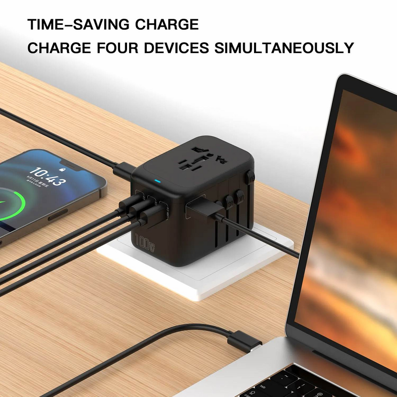 Universal Travel Adapter Supplier - Super 100W Fast Charging World with Usb and Type-c