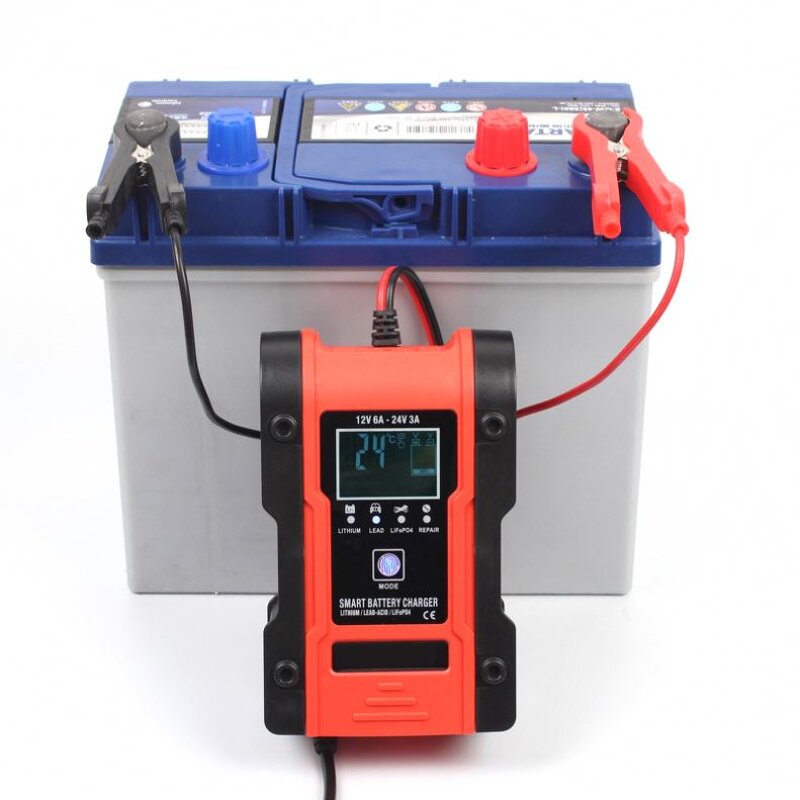 Smart Battery Charger Factory - 6A Fully-Automatic 12V 24V Maintainer Desulfator AGM GEL WET Lithium