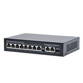 Standard POE Switch Factory - 11 Ports 1000Mbps 8 PoE+ 2 Gigabit Uplink +1 SFP 120W Unmanaged