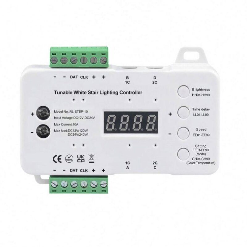 LED Stair Lighting Controller Manufacturer - STEP-10 Tunable White 12V/24V CCT Adjustable Color Temperature