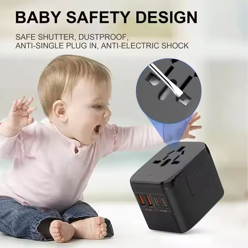 Multinational Socket Supplier - Portable Anti Electric Shock Fast Charging 20W PD Multi Plug