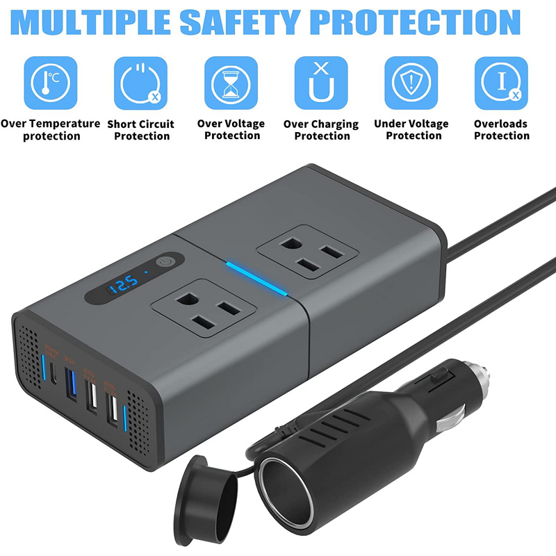 Car Plug Adapter Supplier - Newly 200w Charger DC 12V to 110V Car Power Inverter