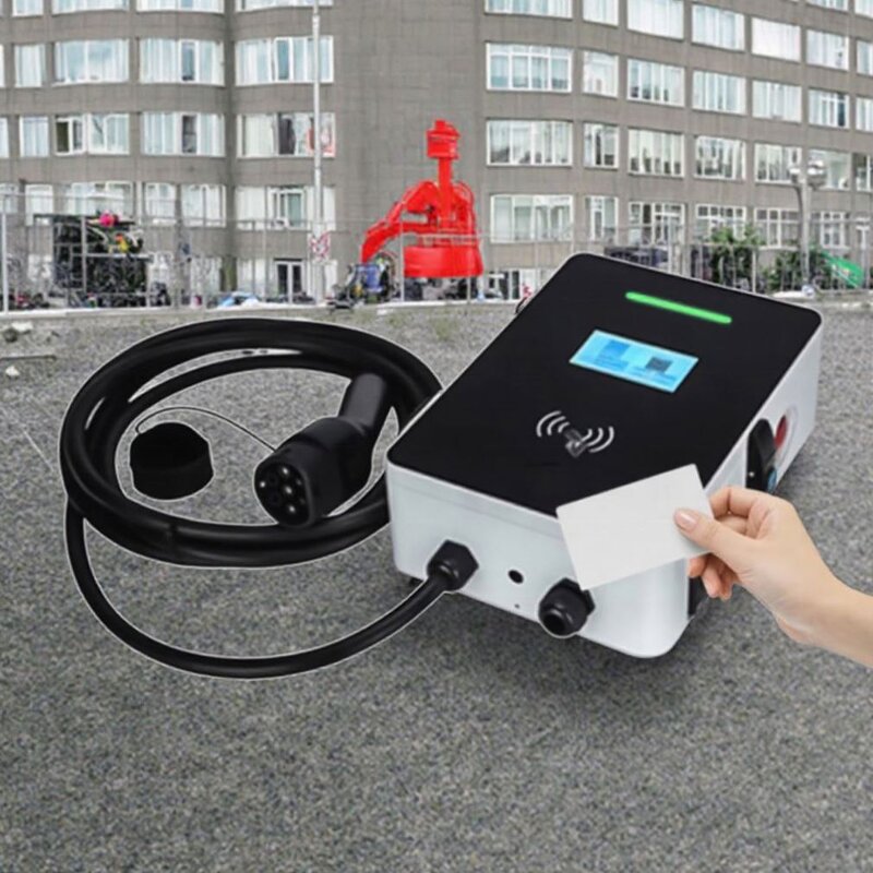 Wallbox EV Charging Station Supplier - AC 16A/32A 11KW Floor Stand 220V Input Home Use Electric Car