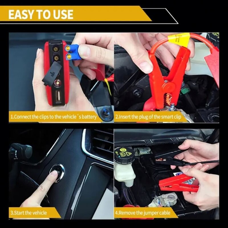 Portable Car Charger Jump Starter Factory - Factory High Power 12V Portable Car Battery Jump Starter