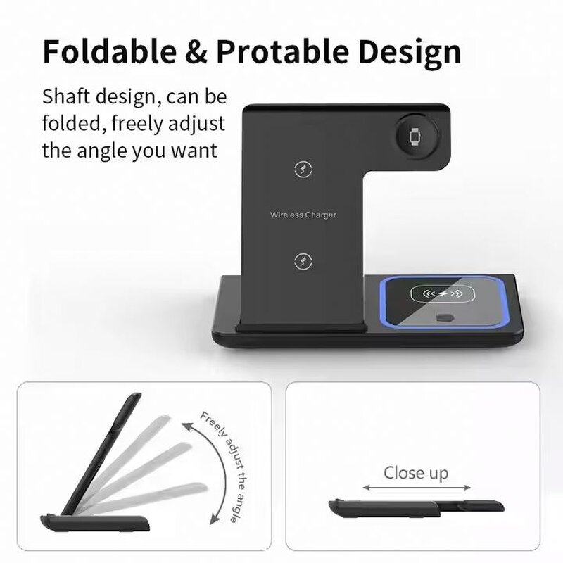3 in 1 Wireless Charger Supplier - Hot Selling Universal 15W X455 Magnetic Phone Stand Fast Station