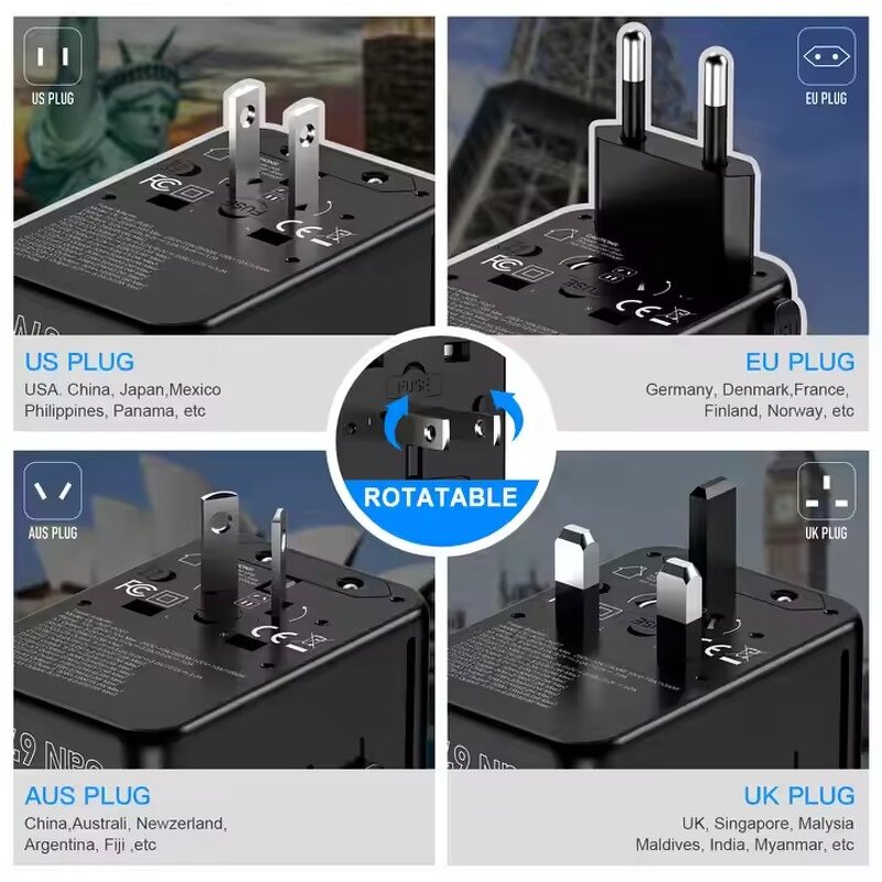 International Travel Adapter Manufacturer - New Multi-functional 67W GAN All in One Worldwide