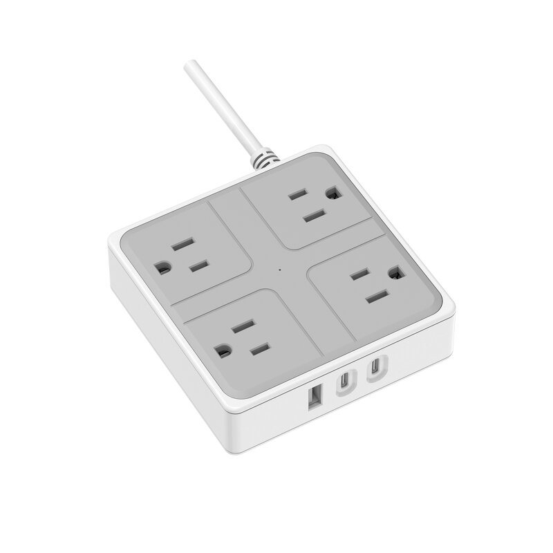 Factory Price Power Strip Supplier - Hot Selling 4 Universal Outlets US 17W PD Charger and BC 1.2