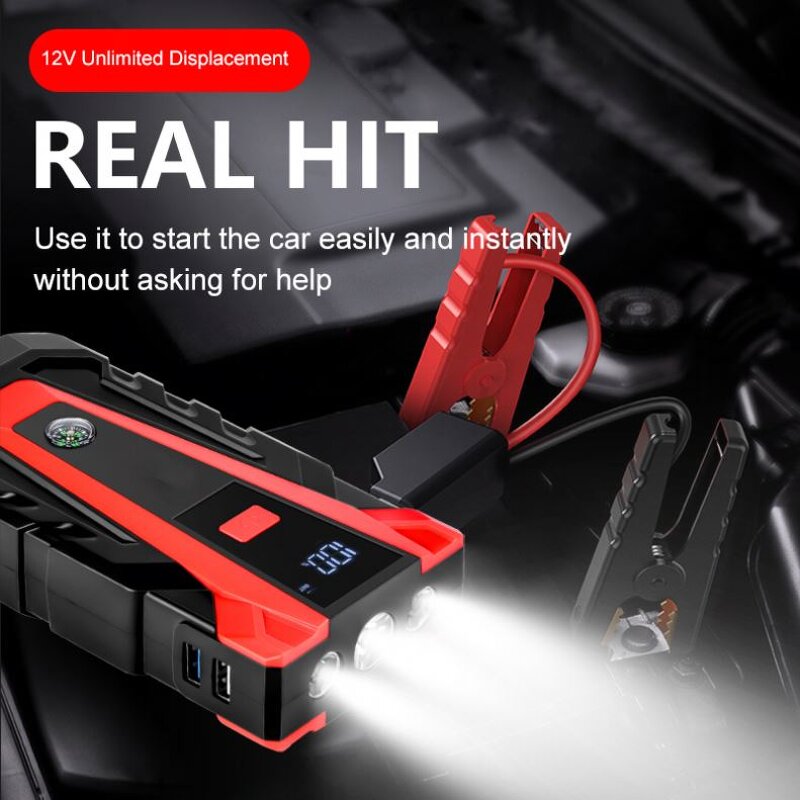 Car Jump Starter Power Bank Factory - Safety Hammer 12V Car Auto Starting Device Optional Air Pump
