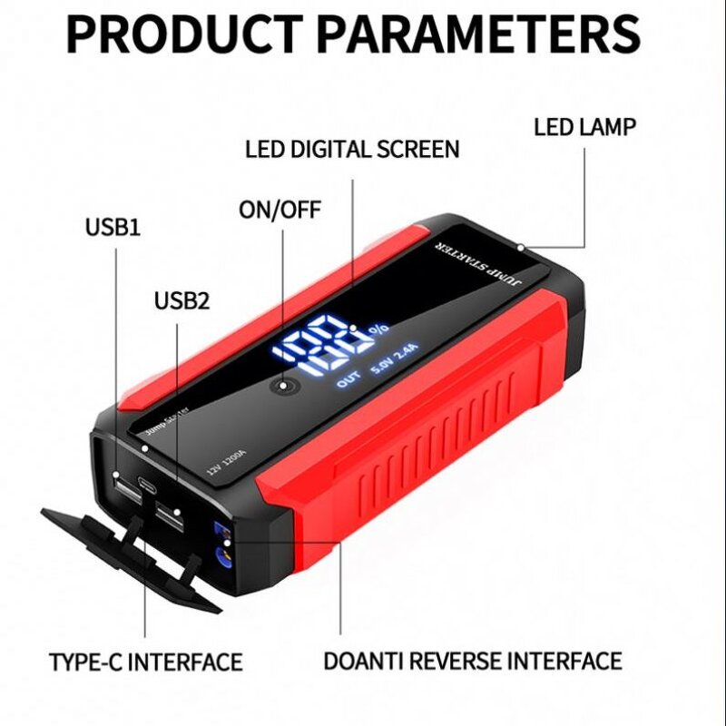 Car Jump Starter Supplier - Wholesales Portable Power Bank 12V Starting Device Booster for Petrol Diesel