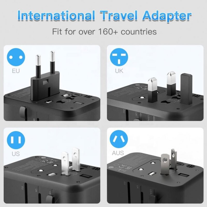 Inverter Socket Charger Factory - 5V 3.4A 5V 3A USB C Fast Charger Universal Multiple Plug Travel