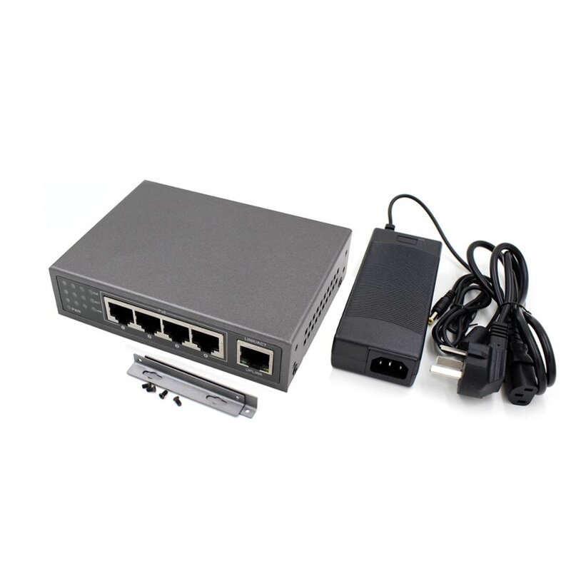 Industrial POE Switch Manufacturer - 1 Year Warranty Mini 5 RJ45 Ports 4 POE 100Mbps SNMP QoS