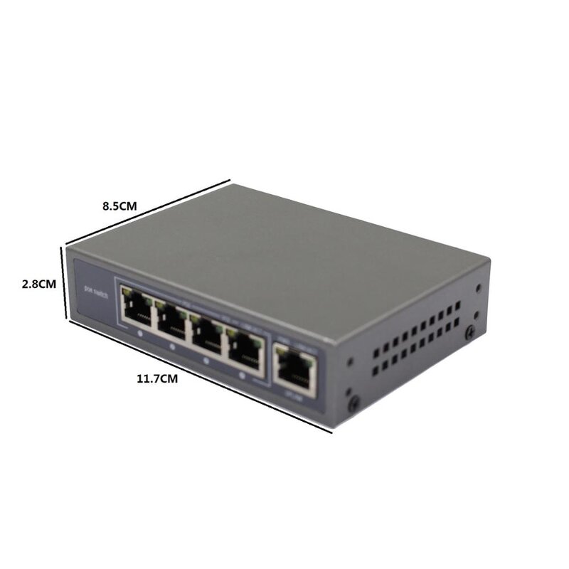 Industrial POE Switch Manufacturer - 1 Year Warranty Mini 5 RJ45 Ports 4 POE 100Mbps SNMP QoS