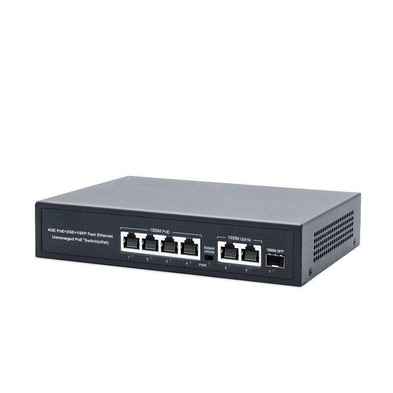 POE Switch Supplier - Direct 4 POE Port + 2 Uplink + 1 Gigabit 65W with SFP for CCTV